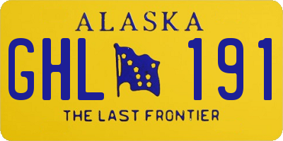 AK license plate GHL191
