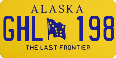 AK license plate GHL198