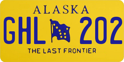 AK license plate GHL202