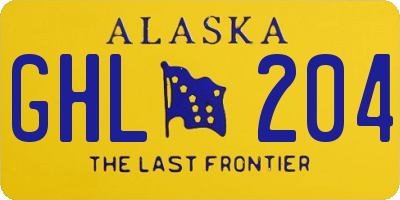AK license plate GHL204