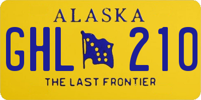 AK license plate GHL210