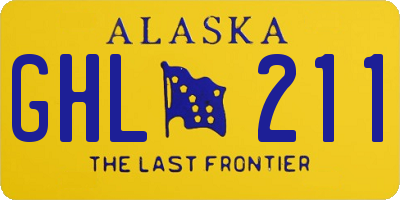 AK license plate GHL211