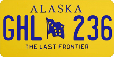 AK license plate GHL236