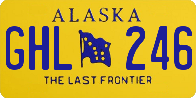 AK license plate GHL246