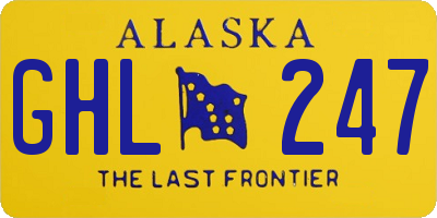 AK license plate GHL247