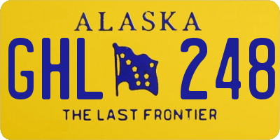 AK license plate GHL248