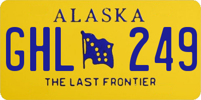 AK license plate GHL249