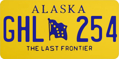 AK license plate GHL254