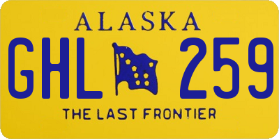 AK license plate GHL259