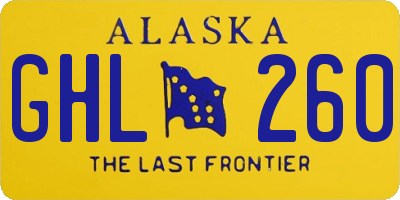 AK license plate GHL260