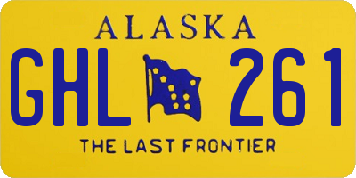 AK license plate GHL261