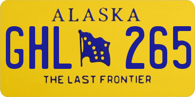 AK license plate GHL265