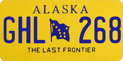 AK license plate GHL268