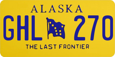 AK license plate GHL270