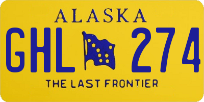 AK license plate GHL274