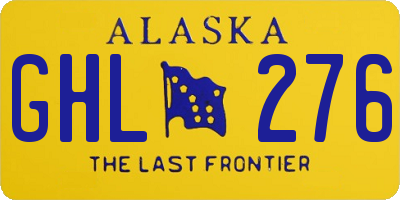 AK license plate GHL276