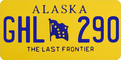AK license plate GHL290