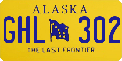 AK license plate GHL302