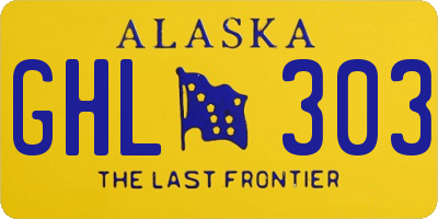 AK license plate GHL303