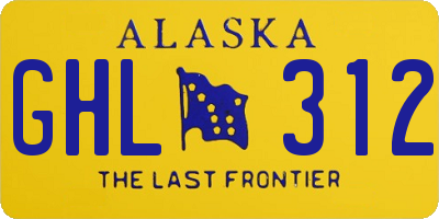 AK license plate GHL312