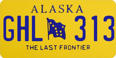 AK license plate GHL313