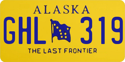 AK license plate GHL319