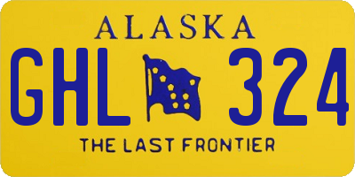 AK license plate GHL324