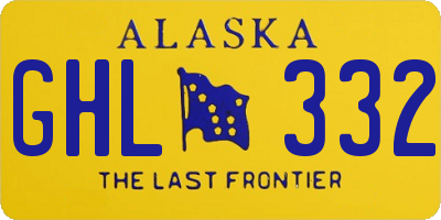 AK license plate GHL332