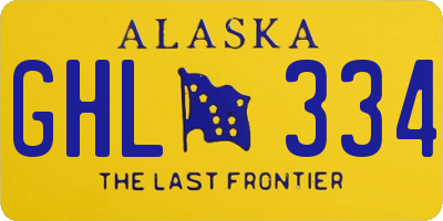AK license plate GHL334