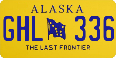 AK license plate GHL336