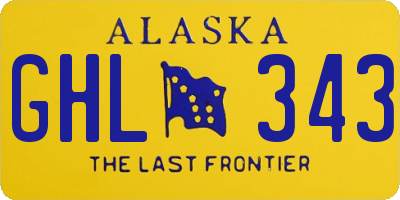 AK license plate GHL343