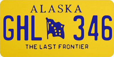 AK license plate GHL346
