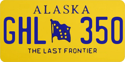 AK license plate GHL350