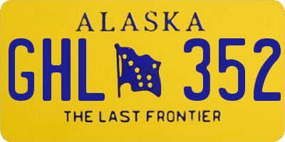 AK license plate GHL352