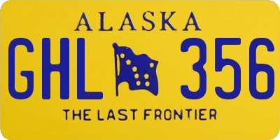 AK license plate GHL356