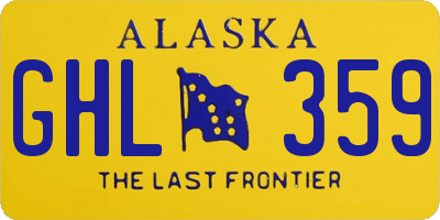 AK license plate GHL359