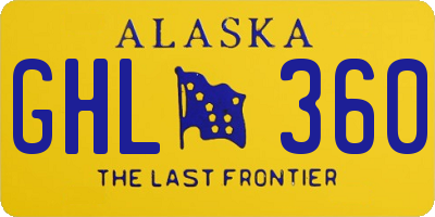 AK license plate GHL360