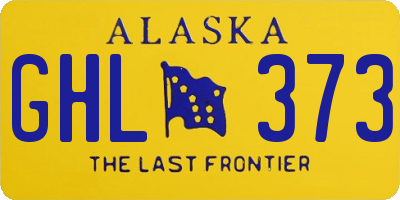 AK license plate GHL373