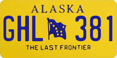 AK license plate GHL381