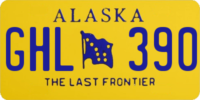 AK license plate GHL390
