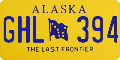 AK license plate GHL394