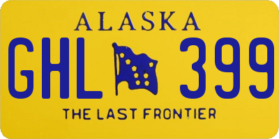 AK license plate GHL399