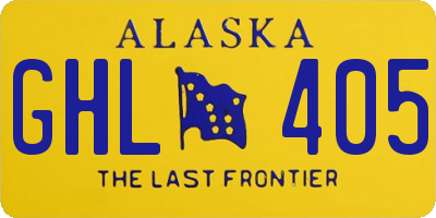 AK license plate GHL405
