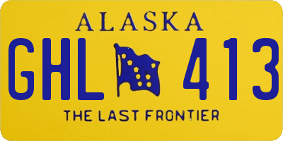 AK license plate GHL413