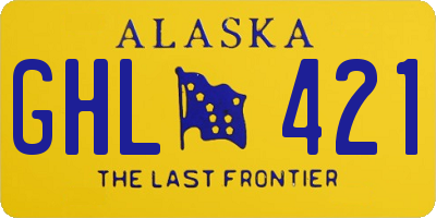 AK license plate GHL421
