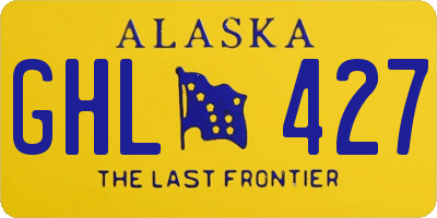 AK license plate GHL427