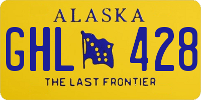 AK license plate GHL428