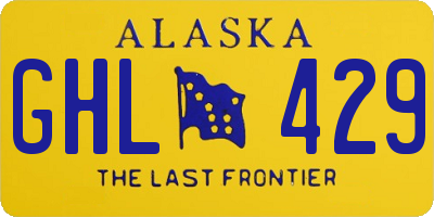 AK license plate GHL429