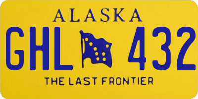 AK license plate GHL432