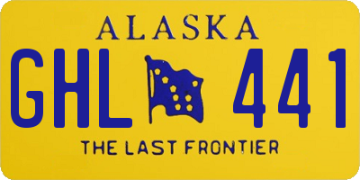 AK license plate GHL441